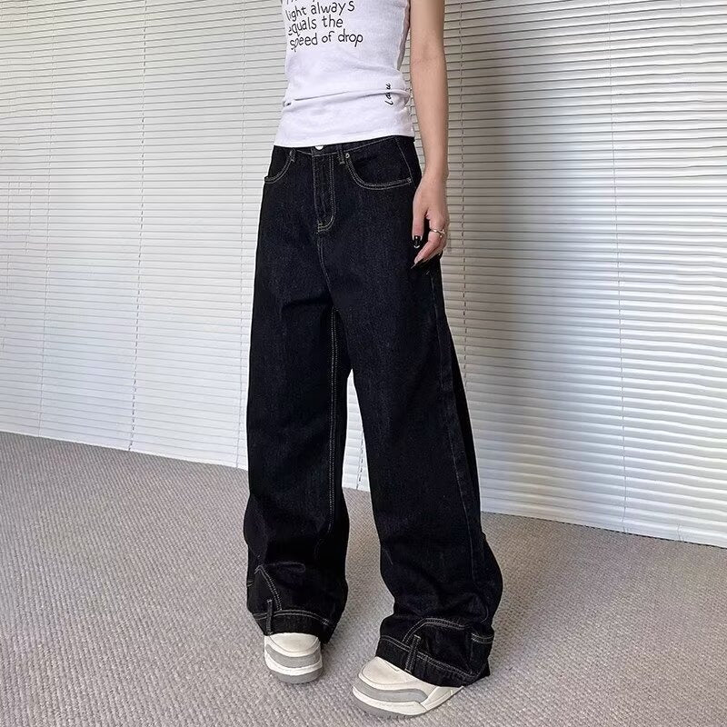 Loose and Slimming Petite-Friendly, High-Drape Floor-Length Straight Leg Pants