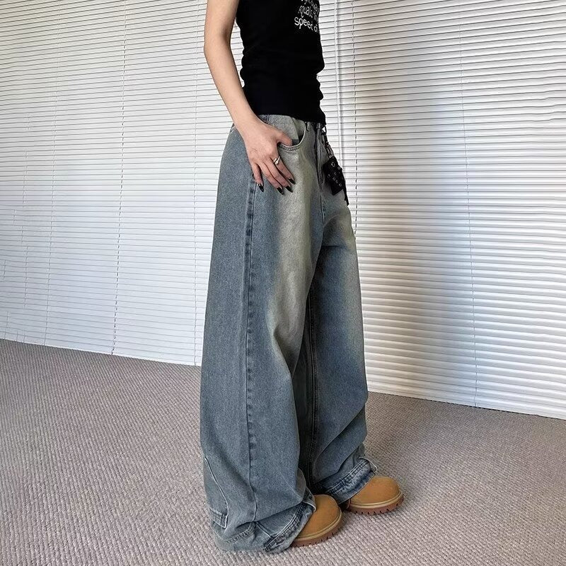 Loose and Slimming Petite-Friendly, High-Drape Floor-Length Straight Leg Pants