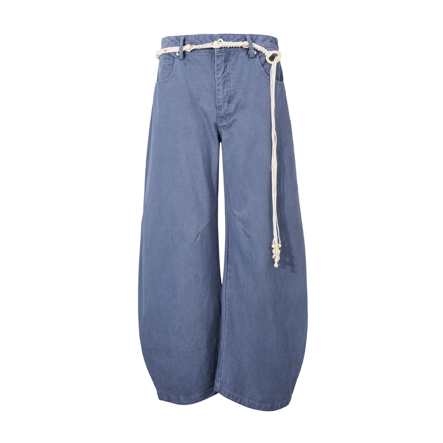Vintage Washed Blue Baggy Loose Casual Pants