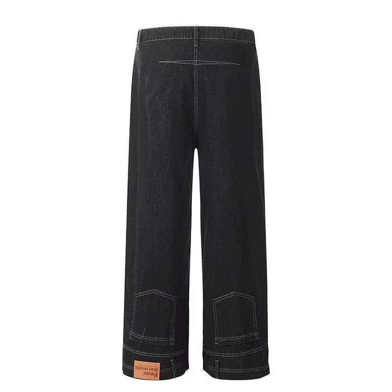 Loose and Slimming Petite-Friendly, High-Drape Floor-Length Straight Leg Pants