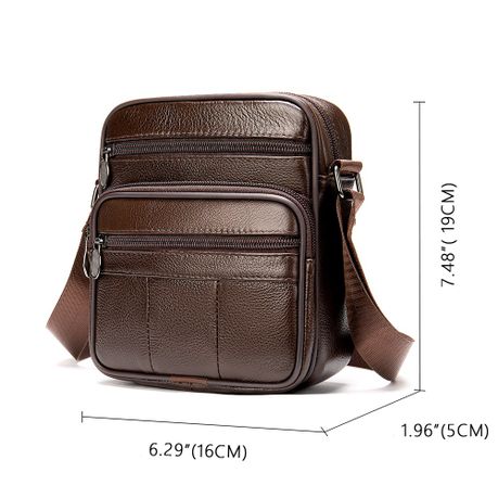 Genuine Leather Bag T500 Retro Crossbody Casual Shoulder Satchel