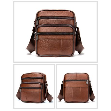 Genuine Leather Bag T500 Retro Crossbody Casual Shoulder Satchel