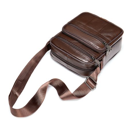 Genuine Leather Bag T500 Retro Crossbody Casual Shoulder Satchel